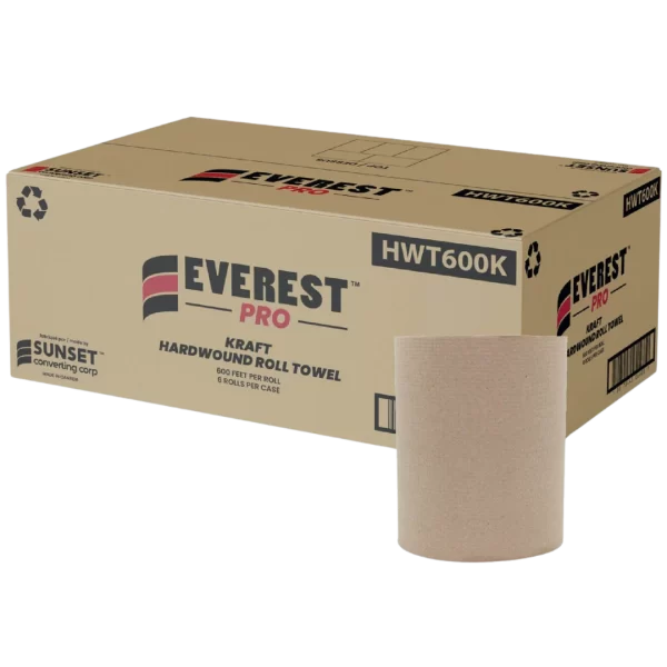 Hand Towel Rolls - 600', Kraft - HWT600K